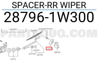 Nissan 287961W300 SPACER-RR WIPER