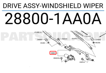 Nissan 288001AA0A DRIVE ASSY-WINDSHIELD WIPER