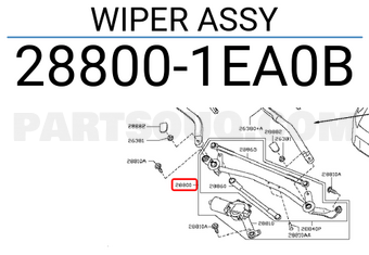 Nissan 288001EA0B WIPER ASSY