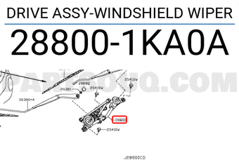 Nissan 288001KA0A DRIVE ASSY-WINDSHIELD WIPER