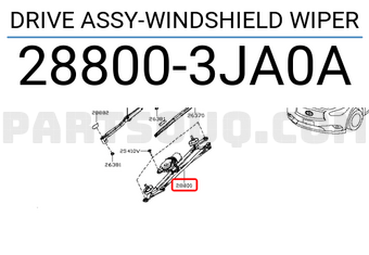 Nissan 288003JA0A DRIVE ASSY-WINDSHIELD WIPER
