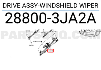 Nissan 288003JA2A DRIVE ASSY-WINDSHIELD WIPER