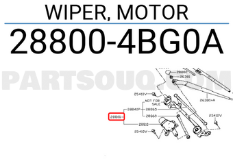 Nissan 288004BG0A WIPER, MOTOR