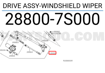 Nissan 288007S000 DRIVE ASSY-WINDSHIELD WIPER