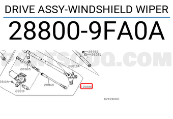 Nissan 288009FA0A DRIVE ASSY-WINDSHIELD WIPER