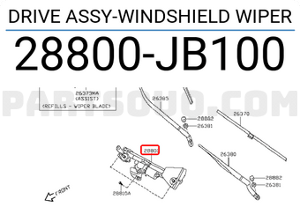 Nissan 28800JB100 DRIVE ASSY-WINDSHIELD WIPER
