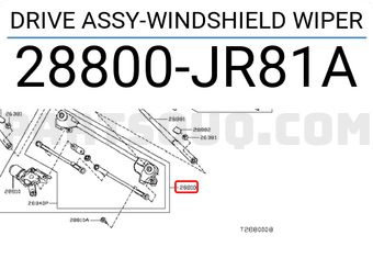 Nissan 28800JR81A DRIVE ASSY-WINDSHIELD WIPER
