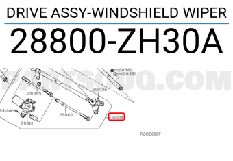 Nissan 28800ZH30A DRIVE ASSY-WINDSHIELD WIPER