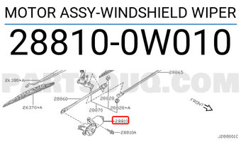 Nissan 288100W010 MOTOR ASSY-WINDSHIELD WIPER