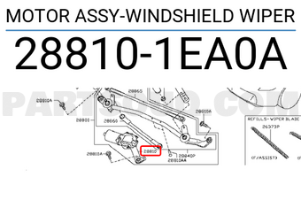 Nissan 288101EA0A MOTOR ASSY-WINDSHIELD WIPER