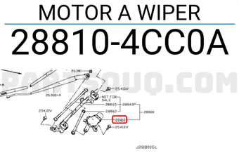 Nissan 288104CC0A MOTOR A WIPER