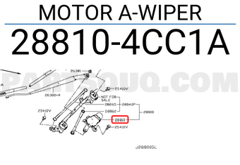Nissan 288104CC1A MOTOR A-WIPER