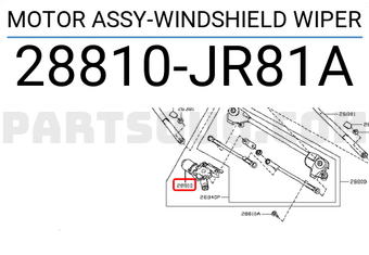 Nissan 28810JR81A MOTOR ASSY-WINDSHIELD WIPER