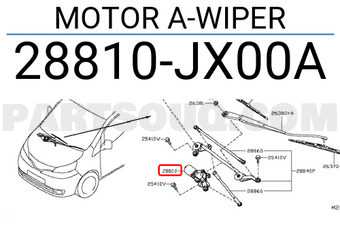 Nissan 28810JX00A MOTOR A-WIPER