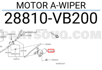 Nissan 28810VB200 MOTOR A-WIPER