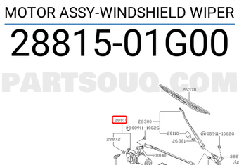 Nissan 2881501G00 MOTOR ASSY-WINDSHIELD WIPER