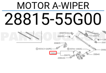 Nissan 2881555G00 MOTOR A-WIPER