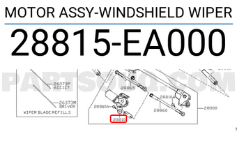 Nissan 28815EA000 MOTOR ASSY-WINDSHIELD WIPER