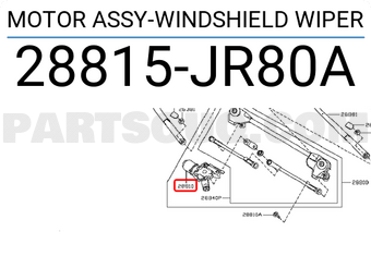 Nissan 28815JR80A MOTOR ASSY-WINDSHIELD WIPER