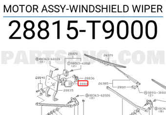 Nissan 28815T9000 MOTOR ASSY-WINDSHIELD WIPER