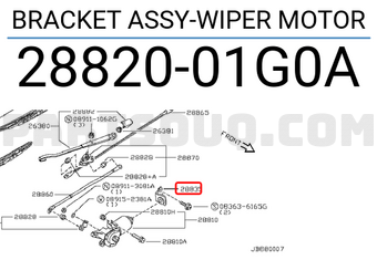Nissan 2882001G0A BRACKET ASSY-WIPER MOTOR