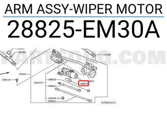 Nissan 28825EM30A ARM ASSY-WIPER MOTOR