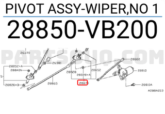 Nissan 28850VB200 PIVOT ASSY-WIPER,NO 1