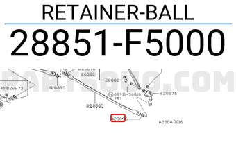 Nissan 28851F5000 RETAINER-BALL