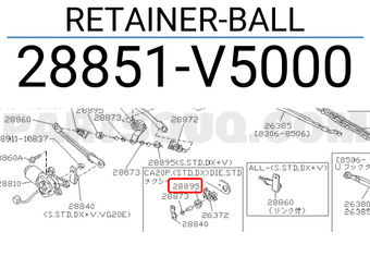 Nissan 28851V5000 RETAINER-BALL