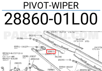 Nissan 2886001L00 PIVOT-WIPER