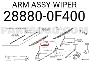 Nissan 288800F400 ARM ASSY-WIPER