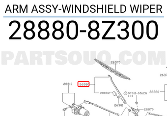 Nissan 288808Z300 ARM ASSY-WINDSHIELD WIPER