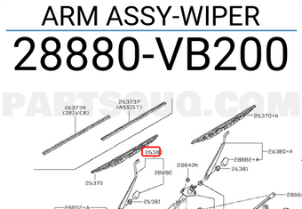 Nissan 28880VB200 ARM ASSY-WIPER
