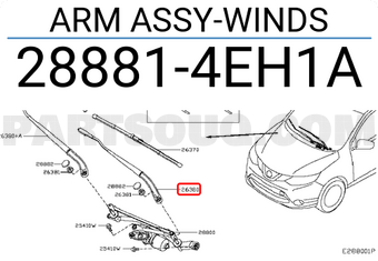 Nissan 288814EH1A ARM ASSY-WINDS