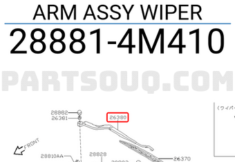 Nissan 288814M410 ARM ASSY WIPER