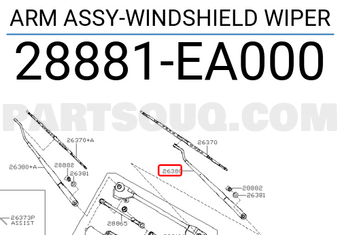 Nissan 28881EA000 ARM ASSY-WINDSHIELD WIPER