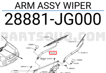 Nissan 28881JG000 ARM ASSY WIPER