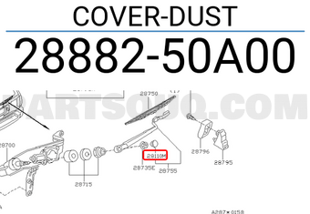 Nissan 2888250A00 COVER-DUST