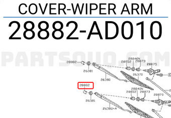 Nissan 28882AD010 COVER-WIPER ARM