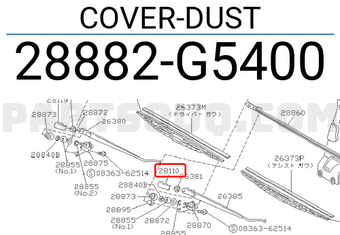 Nissan 28882G5400 COVER-DUST
