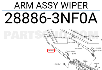 Nissan 288863NF0A ARM ASSY WIPER