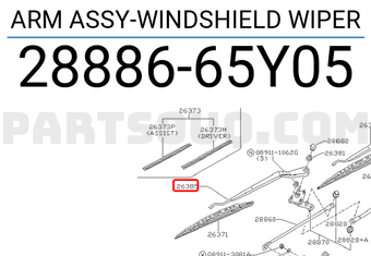 Nissan 2888665Y05 ARM ASSY-WINDSHIELD WIPER