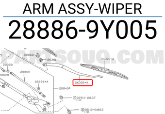 Nissan 288869Y005 ARM ASSY-WIPER