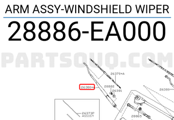 Nissan 28886EA000 ARM ASSY-WINDSHIELD WIPER
