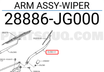 Nissan 28886JG000 ARM ASSY-WIPER