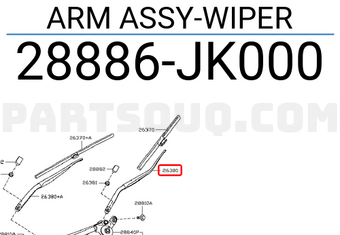 Nissan 28886JK000 ARM ASSY-WIPER