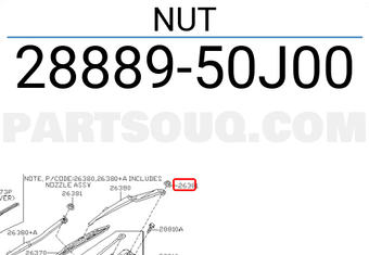 Nissan 2888950J00 NUT