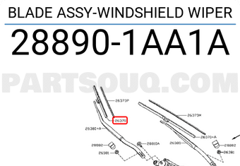Nissan 288901AA1A BLADE ASSY-WINDSHIELD WIPER