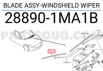 Nissan 288901MA1B BLADE ASSY-WINDSHIELD WIPER