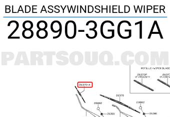Nissan 288903GG1A BLADE ASSYWINDSHIELD WIPER